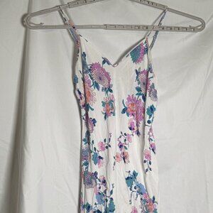 In Bloom by Jonquil Floral Slip Dress White Pink Blue Midi L